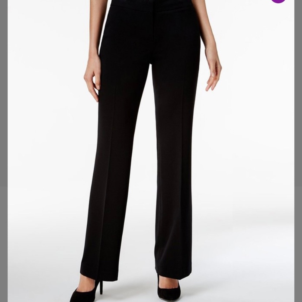 New! Nine West black mid rise modern trouser pants